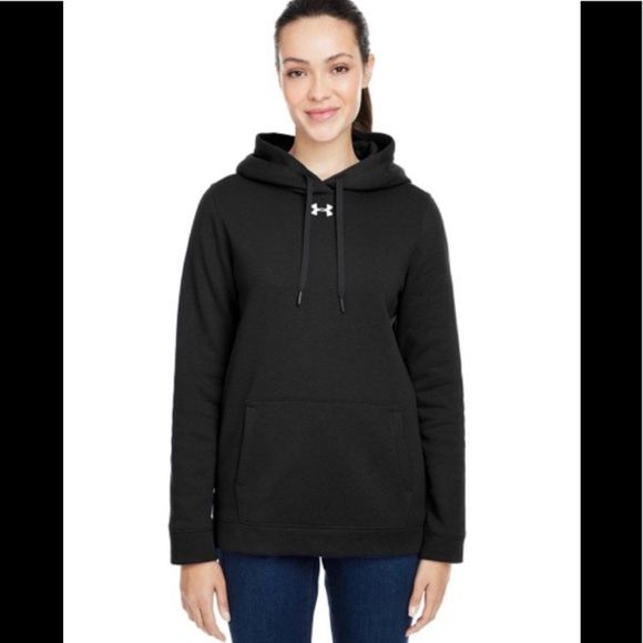 Under Armour Women’s Hustle Fleece Hoodie Black Medium - Picture 1 of 6